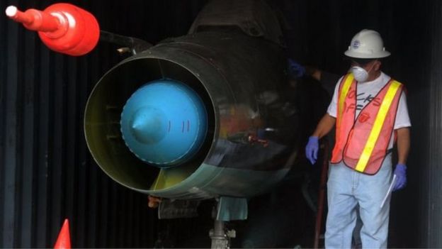 Máy bay chiến đấu MIG-21 được tìm thấy trên tàu Chong Chan Gang