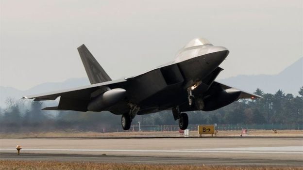 Mỹ triển khai dàn máy bay chiến đấu F-22 trong cuộc tập trận với Hàn Quốc
