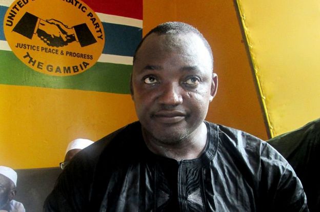 Businessman Adama Barrow, the unique opposition candidate challenging President Jammeh in the December presidential vote