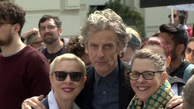 Peter Capaldi at the march