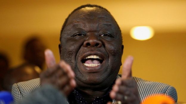 Zimbabwe's Prime Minister Morgan Tsvangirai gestures during a media briefing in Harare August 3, 2013