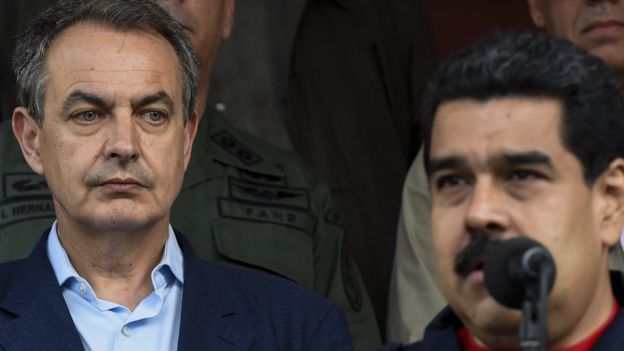 Zapatero y Maduro.