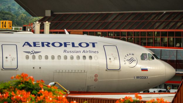 Aeroflot plane in Cuba - file pic