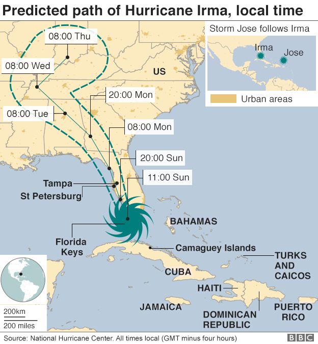 Hurricane map