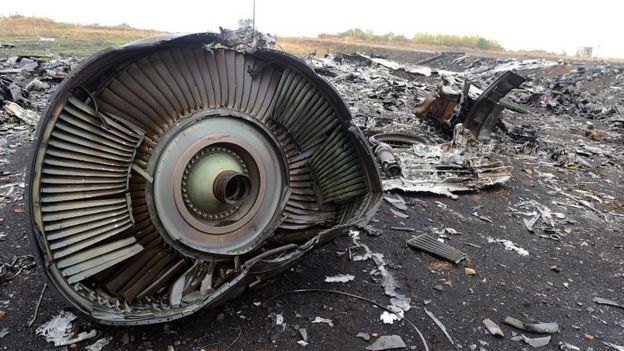Место крушения MH17