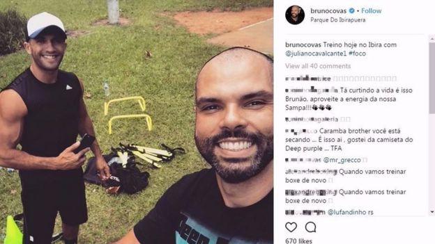 Postagem de Bruno Covas no Instagram mostra treino no Ibirapuera