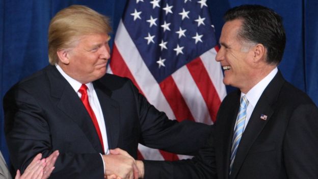 Trump y Mitt Romney