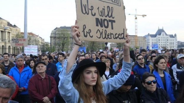 CEU protest