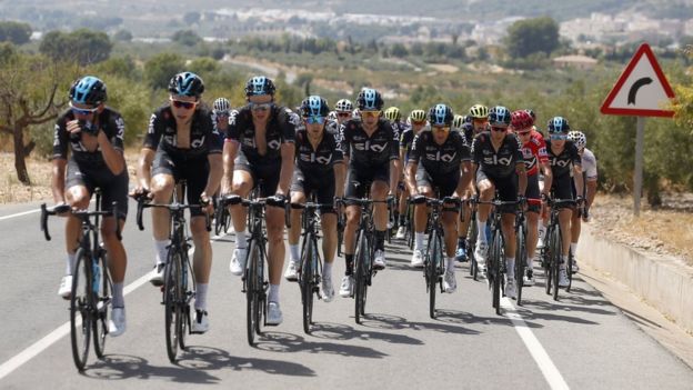 Team Sky at the Spain's La Vuelta