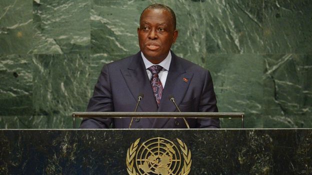 Manuel Domingos Vicente, Vice-President of Angola, addresses the 71st session of the United Nations General Assembly at the UN headquarters in New York on September 22, 2016.
