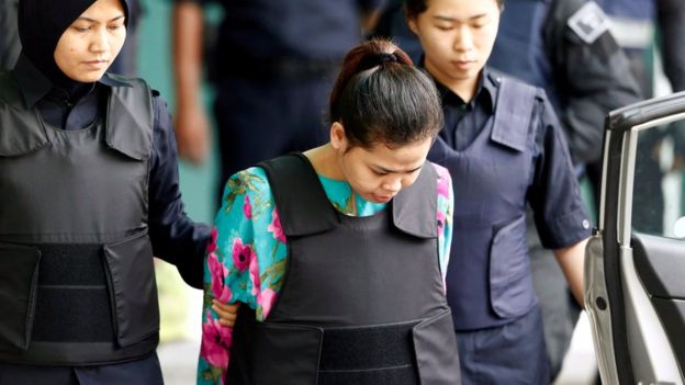 Indonesian Siti Aisyah who is on trial for the killing of Kim Jong Nam, the estranged half-brother of North Korea