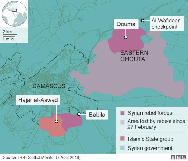 Map of Eastern Ghouta