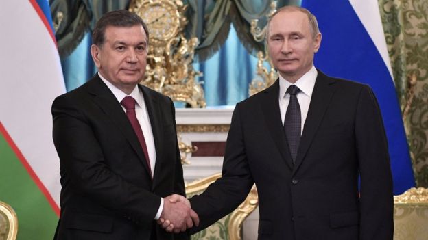 Президент Мирзиёев ва Президент Путин Кремлда