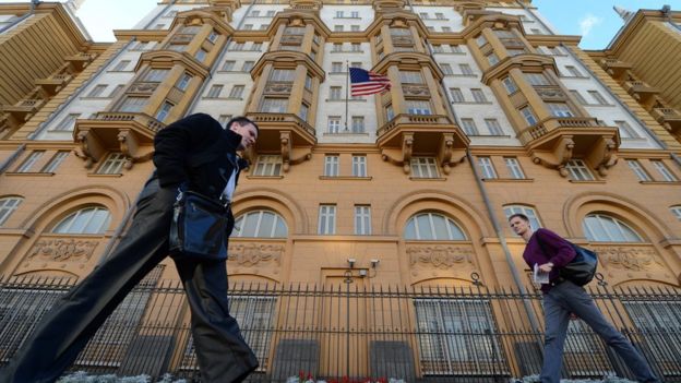 La embajada de Estados Unidos en Moscú