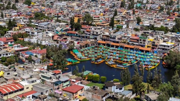 Xochimilco, en el sur de la ciudad.