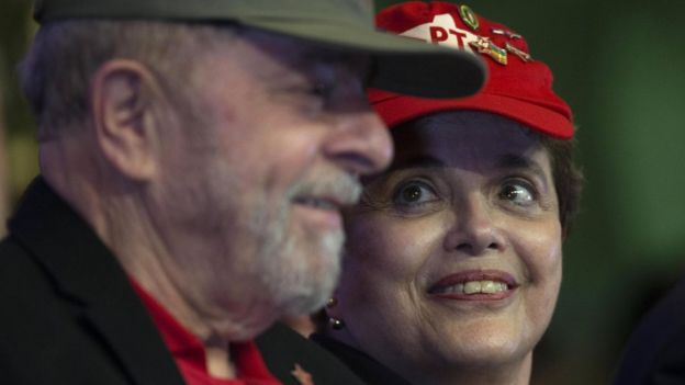 Lula da Silva junto a Dilma Rousseff.