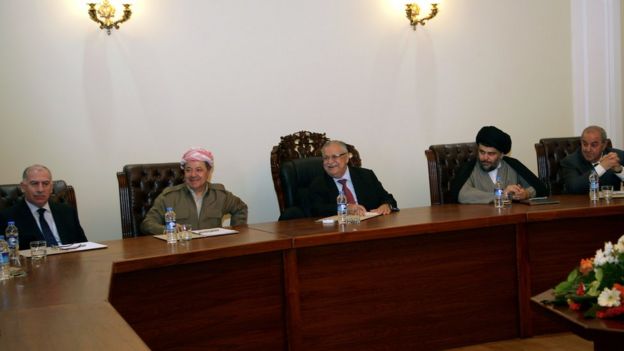 ایاد علاوی، مقتدی صدر، جلال طالبانی، مسعود بارزانی و عثمان نجیفی