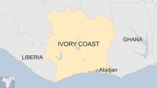 Ramani ya taifa la Ivory Coast