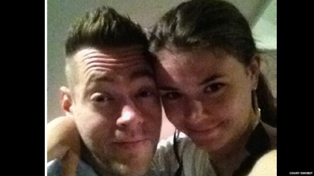 Dellen Millard con su exnovia Christina Noudga