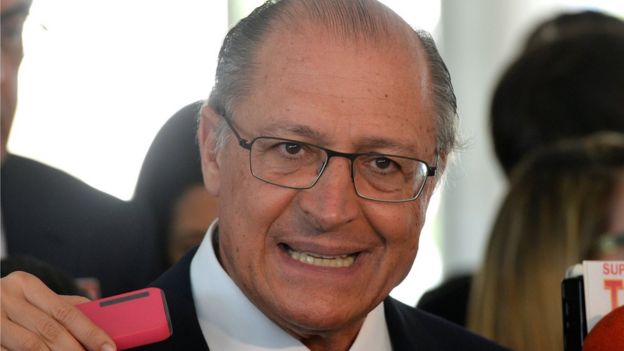 Geraldo Alckmin durante entrevista