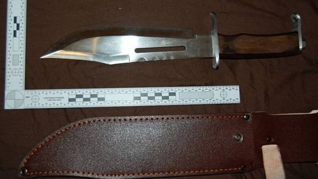 Knife belonging to Joshua Clements