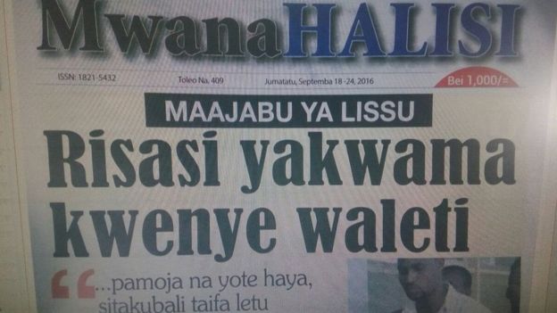Serikali ya Tanzania yalifungia gazeti la mwanahalisi kwa miaka 2