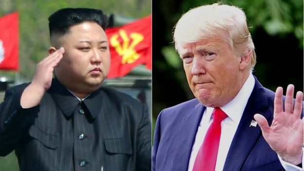 Kuzey Kore Devlet Başkanı Kim Jong-un ve ABD Başkanı Donald Trump