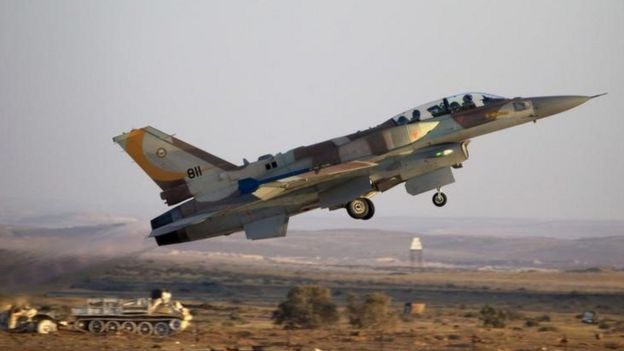 Avión F-16 israelí. (Foto de archivo)