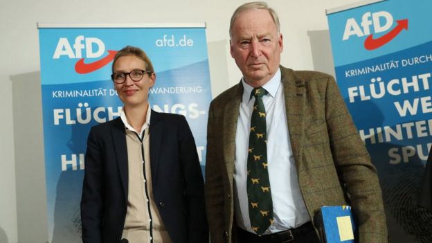 Alice Weidel y Alexander Gauland, líderes del partido de extrema derecha Alternativa para Alemania