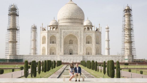 William y Kate en Taj Mahal
