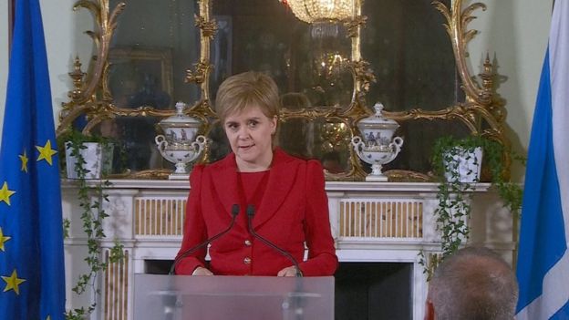 Nicola Sturgeon speaking in Edinburgh on 24 June 2016