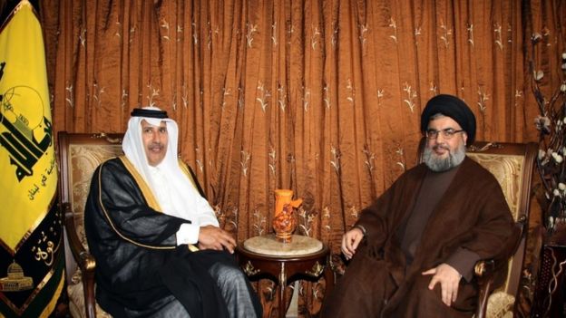 نصر الله وحمد بن جاسم