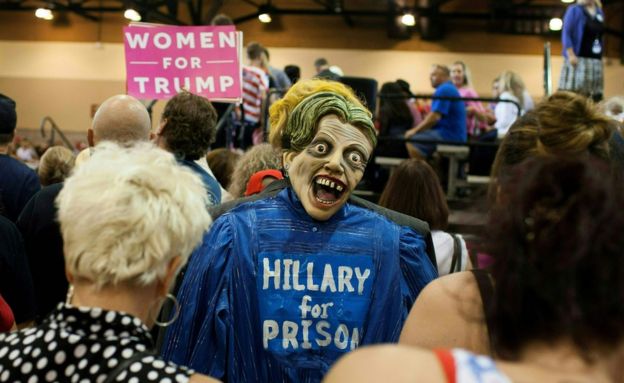 Mujeres a favor del candidato republicano a la presidencia de EE.UU., Donald Trump.