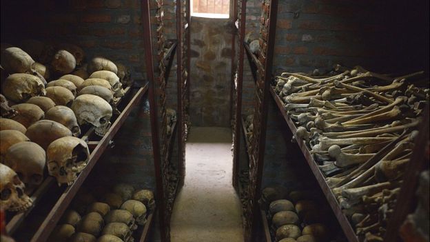 Human remains in Nyamata church, 2014