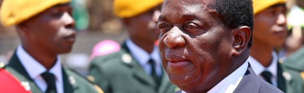 Emmerson Mnangagwa on 1 November 2017, before he was sacked as vice-president