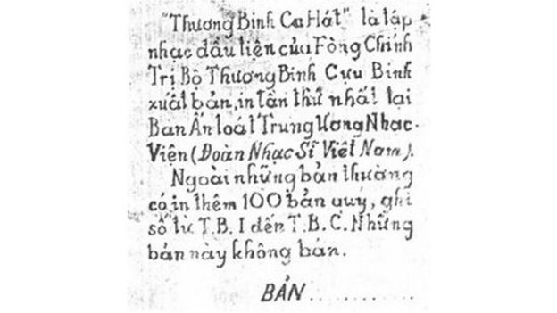 Từ Tập nhạc Thương Binh Ca Hát