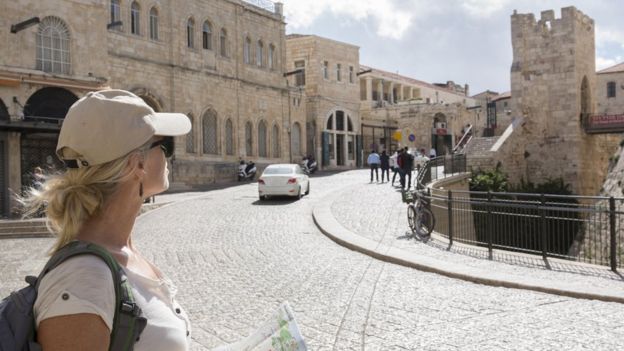 Turista em Jerusalén