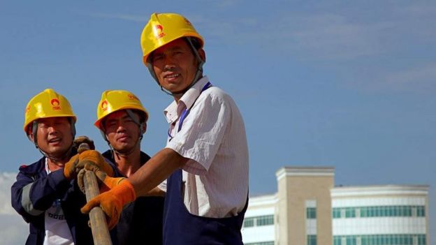 Trabajadores chinos en Astana