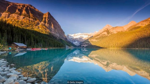 The clean mountain air from Lake Louise in the Canadian Rocky Mountains can seem attractive to those living in polluted cities