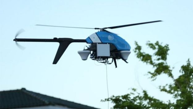 AT&T的「飛牛」無人機能夠晝夜滯留空中。