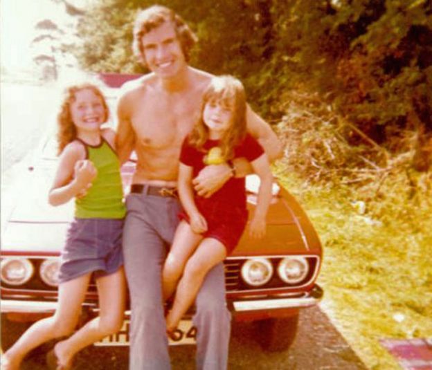 Robin with his daughters Lorraine and Michaela