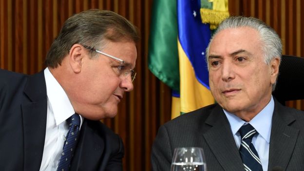 Geddel Vieira de Lima, ao lado do presidente Temer