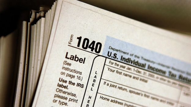 Formulario 1040 para declarar impuestos
