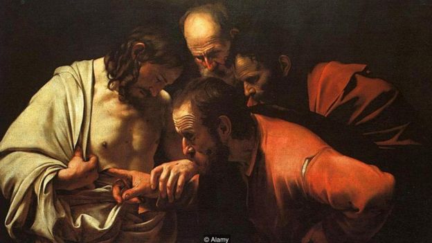 "Incredulidad de Santo Tomás", de Caravaggio. (Foto: Alamy)