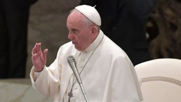 Pope blasts 'mother of all bombs' name