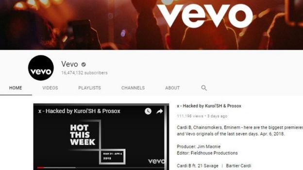 Vevo YouTube channel