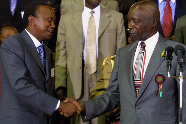 Uhuru Kenyatta iyo Daniel Moi