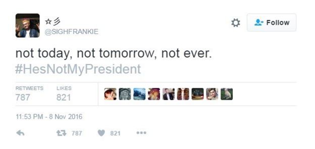 Image result for #notmypresident