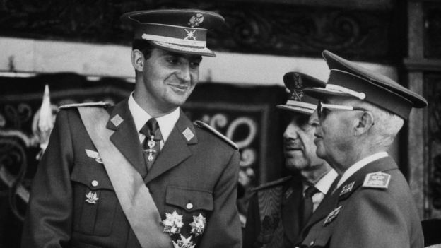 Franco y el príncipe Juan Carlos.