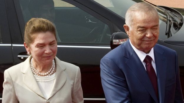 Uzbekistan President Islam Karimov and Uzbek First Lady Tatyana Karimova pictured in 2011